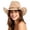 Beige, variant on Western Cowboy Hat with Finish Couples Style Fedora Hat for Men Women