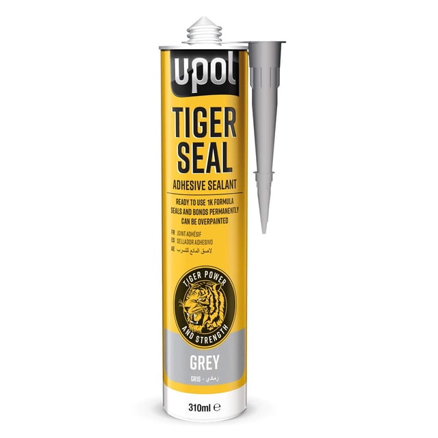 Cartucho adhesivo y sellador U-Pol TIGER SEAL gris de 310 ml
