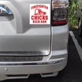 thumbnail image 2 of DistinctInk Custom Bumper Sticker - 4" x 4" Decorative Decal - White Background - Firefighter Chicks Kick ASH, 2 of 2