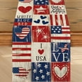 thumbnail image 6 of Large Stars and Stripes 4th of July Table Runner, 13 x 91 Inch Patriotic Memorial Day Table Runner, Independence Day Kitchen Dining Table Runners for Home Farmhouse Party Decor, 6 of 6