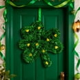thumbnail image 7 of Green St. Patrick's Day Shamrock Hat Door Hanging - Easter Decor, Festive Shamrock Ornament, Front Door Hanging Decor, Indoor Outdoor Holiday Decoration, 1pc, 7 of 7
