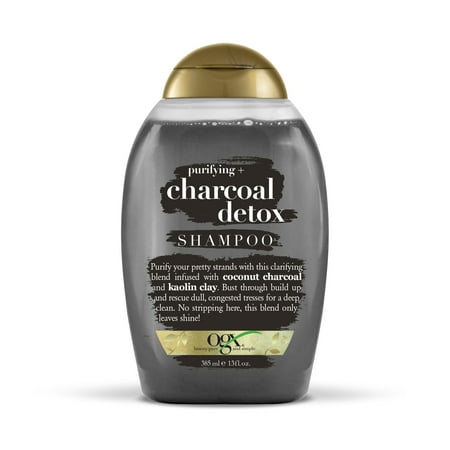 OGX Purifying + Charcoal Detox Shampoo, 13 oz (Best Detox Shampoo For Thc)
