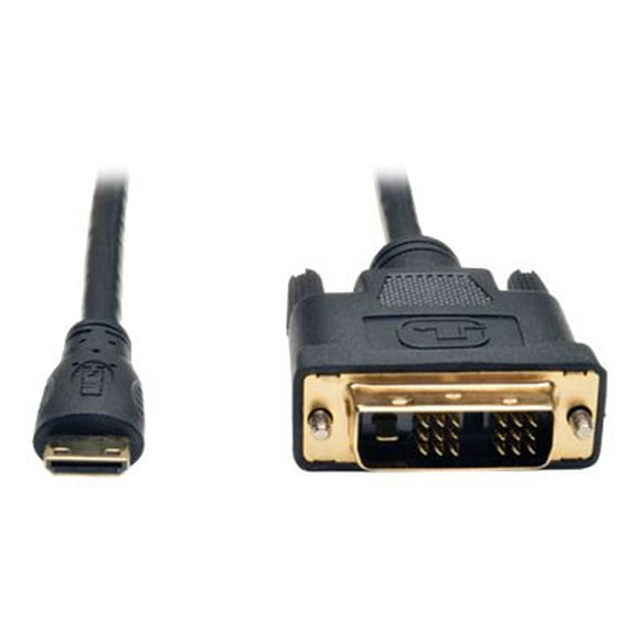 Eaton Tripp Lite Series Mini HDMI to DVI Adapter Cable (Mini HDMI to DVI-D M/M), 6 ft. (1.8 m) - Adapter cable - DVI-D male to 19 pin mini HDMI Type C male - 6 ft - double shielded - black