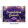 thumbnail image 2 of Congratulations Grad Background 15.75x6.89ft Class of 2026 Graduation Party Decorations Banner, Grad Decor Photography Background for Photo Booth Props Decor, 2 of 3