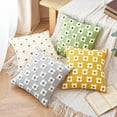 thumbnail image 6 of Sunflower Throw Pillow Covers 18x18Inch, Jacquard Daisy Cute Pillowcase Cushion Case Square for Couch Sofa Bed Living Room, 6 of 8