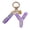 Purple, variant on Alloy Rhinestone Initial Letter(A-Z) Keychains for Women Girls - Bling Sparkly Alphabet Keychain Charms for Backpack, Handbag, Purse - Cute Durable Gift Idea