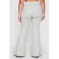 thumbnail image 4 of Women's Plus Size Drawstring Fold Over Waist Flare Leg Pants, 4 of 4