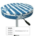 thumbnail image 4 of Kll Ocean On Striped Round Bar Chair Cushion Cover 12 Inch,Bar Stool Protector With Elastic, Soft Washable, 4 of 7