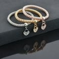 thumbnail image 3 of Women Statement Piece Tricolor Charm Bracelet Perfect for Gift, 3 of 7