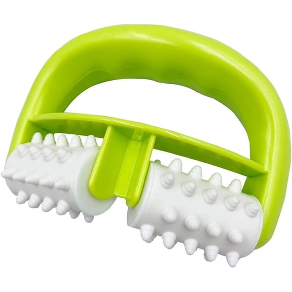 Cellulite Massage, Fascia Blaster Tool with Two-Wheel Massage Handle,Relax Muscles to Relieve Stress,Increases Blood Circulation,Apply to Arm/Shoulder/Leg/Back/Buttocks/Abdomen(Green)