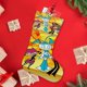 thumbnail image 4 of Mi Vida como Robot Adolescente Tema: Calcetines de Navidad, fino lino blanco para colgar en escaleras y chimenea, decoración navideña para el hogar, regalo de Navidad.54cm×38cm, 4 of 5
