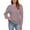 Purple, variant on Women's Long Sleeve Crew Neck Knitted Pullover Sweater yh purple-l