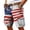 Red, variant on Men's Patriotic Cargo Shorts With In God We Trust And Cross Print Featuring Statue Of Liberty Graphic And American Flag Pattern Deep Red XXL