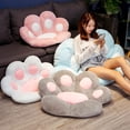 thumbnail image 5 of Funda de felpa con diseño de pata de gato, soporte ergonómico de uso multifuncional para dormitorio y sala de estar (1 pieza), 5 of 5