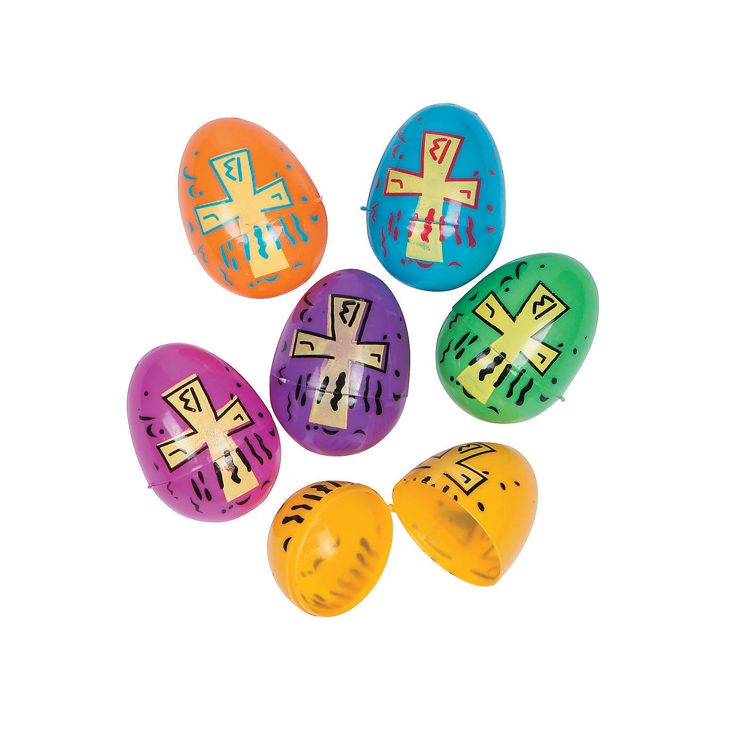 Religious Bright Easter Eggs (72Pc) Party Supplies 72 Pieces