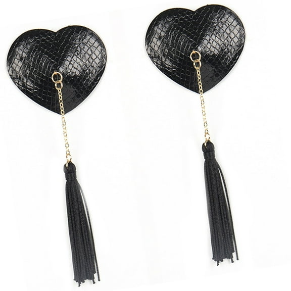 Reusable Bra Nipple Covers Pads Heart Fringe Adhesive Pasties for Women
