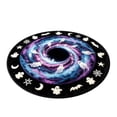 thumbnail image 2 of 3d Halloween Rugs Optical Illusion Rug Round Skeleton Vortex Design, 3d Haunted Staircase Round Rug Series, Non Slip Polyester Floor Mat, Entryway Decor, Black, 1 Pack, 2 of 7
