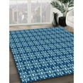 thumbnail image 3 of Ahgly Company Machine Washable Indoor Round Transitional Blueberry Blue Area Rugs, 5' Round, 3 of 7