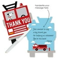 thumbnail image 2 of Big Dot of Happiness Fired Up Fire Truck - Shaped Thank You Cards - Firefighter Baby Shower Birthday Party Thank You Cards with Envelopes - Set of 12, 2 of 7