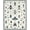 Ivory, Pattern 1, variant on ODIKA 4' x 6' Machine Washable Non-Slip Area Rug, Botanical Bee High Traffic Rug, Ivory, 278668