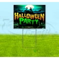 thumbnail image 1 of Halloween Party V2 (18" x 24") Yard Sign, Includes Metal Step Stake, 1 of 6