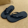 thumbnail image 5 of Fengactive Womens Minimalist Platform Flip Flops Solid Tone Thick Sole Thong Sandals Summer Slippers, 5 of 6