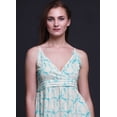thumbnail image 4 of Bimba Robe Longue Chic Imprimée Teinture sur Nœuds pour Femmes Boho Été Maxi Plage - Très Petit, 4 of 5
