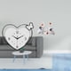 thumbnail image 2 of Reloj de pared de acrílico con forma de , figuras de cerámica, estatuas decorativas que no hacen , adornos creativos en forma de corazón, 2 of 8