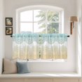 thumbnail image 3 of Teal Yellow Boho Tier Curtains, Vintage Ethnic Tribe Abstract Art Light Filtering Kitchen Curtains, 2Pcs Rod Pocket Half Window Treatments Panels for Sink Cafe Cabinet Camper 27.5x36 Inches, 3 of 9