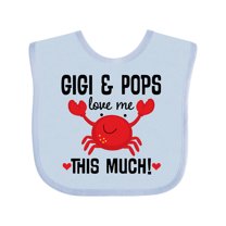 Inktastic Gigi and Pops Love Me Grandchild Boys or Girls Baby Bib