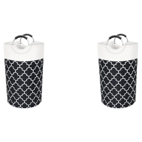 Cesto de ropa sucia Inteprter 90L Negro/Impreso mango de aluminio/82l