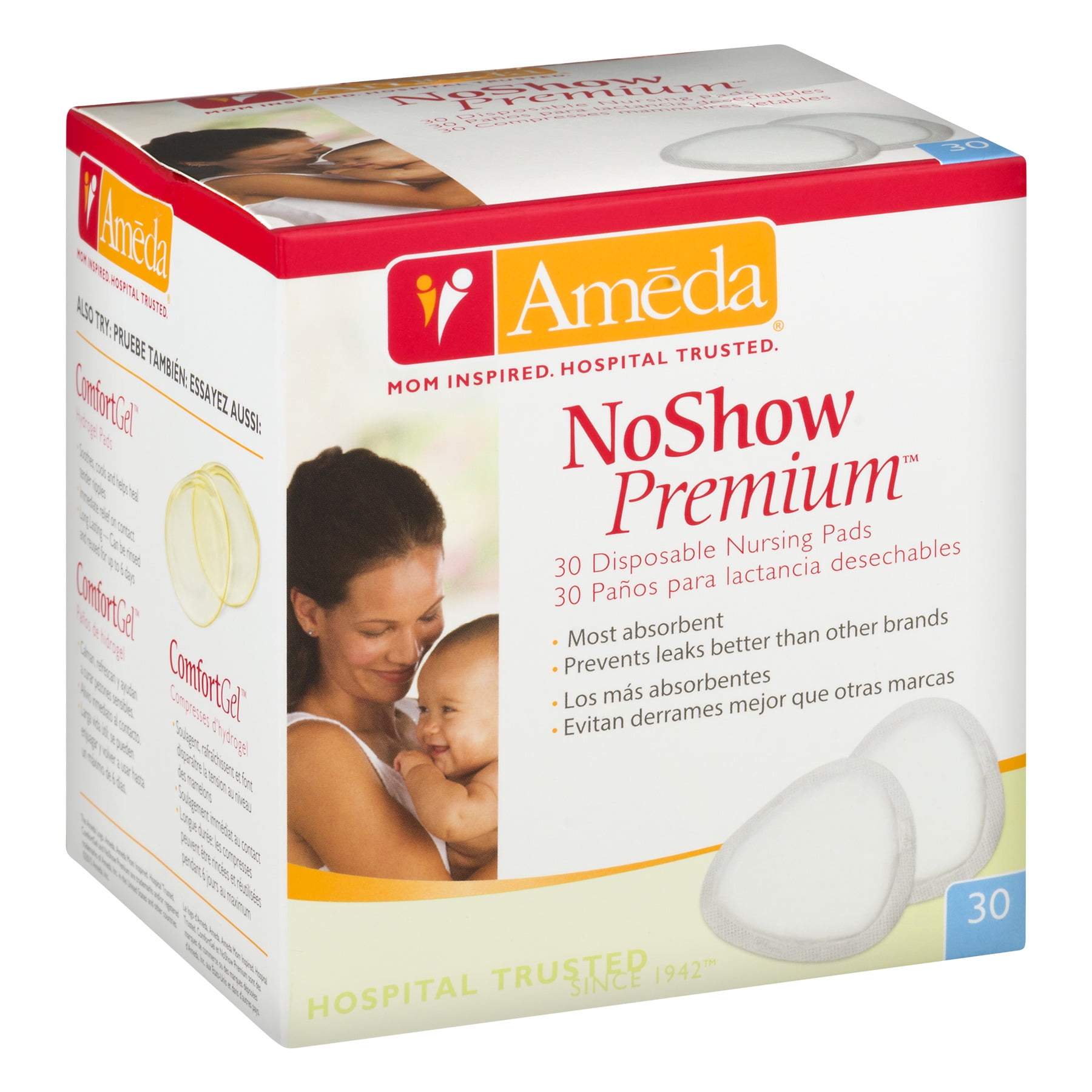 New Ameda Noshow Premium Disposable Nursing Pads Free Shipping 50-Count