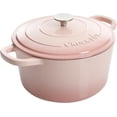 thumbnail image 1 of Cocotte Artisan Ronde en Fonte Émaillée, Four Hollandais, 7 Pintes, Rose Blush, 1 of 3