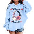 thumbnail image 2 of Shadoumai Kids Hoodies Girls Printed Pattern Long Sleeve Hoodie Pullover Tops with Pocket Cute Warmth Pullover Hooded Sweatshirt Children Fall Clothes for Girls, 2 of 5