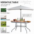 thumbnail image 4 of Outsunny Metal Garden Dining Table, Outdoor Patio Table, 55" x 31.5", 4 of 9