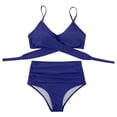 thumbnail image 6 of TTUHYWXI 2025 Summer Bikini Set for Women Push Up High Waisted 2 Piece Bathing Suit (Blue, M), 6 of 7