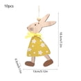 thumbnail image 3 of Wozhuo Wooden Easter Bunny Pendant Decor Handcrafted Holiday Tabletop Ornament, 3 of 6