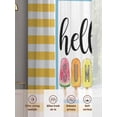 thumbnail image 6 of Yellow Striped Sheer Curtains 72 Inch Length 2 Panels Set Window Treatments, Farmhouse Stripes Modern Abstract Art Rod Pocket Semi Curtains for Living Room/Bedroom/Kitchen Décor, 104"W x 72"L, 6 of 7