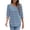 Purple, variant on ShiShine Trendy Striped Color Block Blouses for Women Dressy Casual 3/4 Length Sleeve Curved Hem Tops Shirts with Smocked Cuff