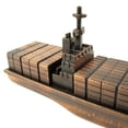 thumbnail image 3 of Bronze Metal Container Cargo Ship Replica Die Cast Novelty Toy Pencil Sharpener, 3 of 5