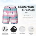 thumbnail image 6 of Picia Flamingo1 pattern Mens Swim Trunks with Compression Liner Stretch Beach Shorts Quick Dry with Zipper Pockets No-Chafing Board Shorts-Large, 6 of 9
