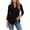 Black, variant on T Shirts For Women Summer Collared Three Quarter Sleeve Button Detail Trendy Casual Solid Dressy Workday Errands Vacation Ready Look Fresh Comfortable