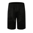 thumbnail image 4 of JTieacloth Mens Breathable Work Shorts Mens Summer Fashion Simple Solid Color Elastic Waist Silk Shorts Home Pants Pajamas,Black, 4 of 4