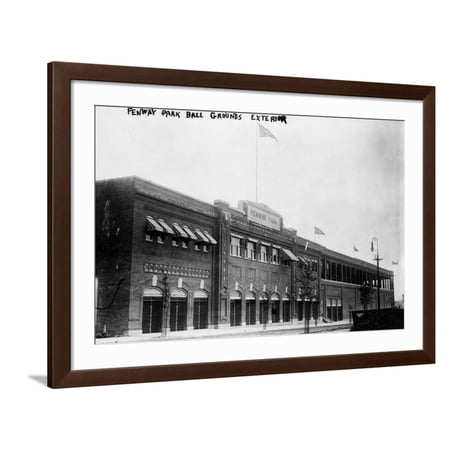 Art.com Fenway Park Boston Red Sox Baseball Photo No.4 – Boston MA Art Print by Lantern Press Brown Frame Wall Art 44 x 32