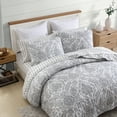thumbnail image 2 of Stone Cottage Doires Damask Grey Twin Quilt Set, 2 of 12