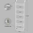 thumbnail image 6 of Over The Door Pantry Organizer Rack with 6 Adjustable Shelves - Steel Metal Wire Baskets and Frame - Hanging - Wall Mountable - Cans, Spice, Storage, Closet, Bathroom, Kitchen - White, 6 of 7