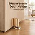 thumbnail image 6 of ABPETE Magnetic Door Stopper, Bottom-Mount Door Holder with Strong Magnetic Catch, No-Drill Low-Profile Doorstop for Interior Doors, Up to 22 mm Gap, Brushed Gold, 6 of 6