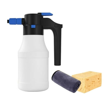 funtasica 1.5L Car Electric Automatic Foam Sprayer Handheld 4.7x11inch Soap Sprayer Battery Operated for Car Wash Detailing Lightweight
