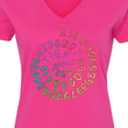 thumbnail image 4 of Inktastic Pi Day Pi Numerals in Rainbow Spiral Women's V-Neck T-Shirt, 4 of 5