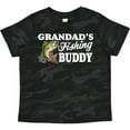 thumbnail image 3 of Inktastic Grandad's Fishing Buddy with White Text Boys Toddler T-Shirt, 3 of 5